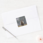 Bulleland bugelend, Yellowstone NP, Wyoming 2 Vierkante Sticker (Envelop)