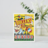 Bullens Circus Vintage Poster 1930s Briefkaart (Staand voorkant)