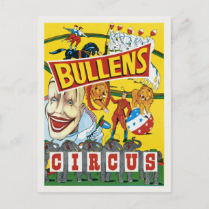 Bullens Circus Vintage Poster 1930s Briefkaart