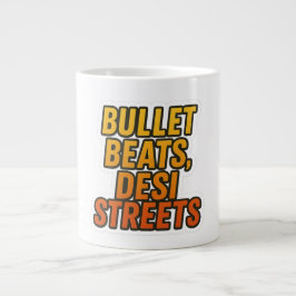 Bullet Beats, Desi Streets – Punjabi Biker Mug Des Grote Koffiekop