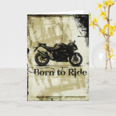 Bullet Bike Sport Motorfiets Verjaardag Kaart (Gele Bloem)