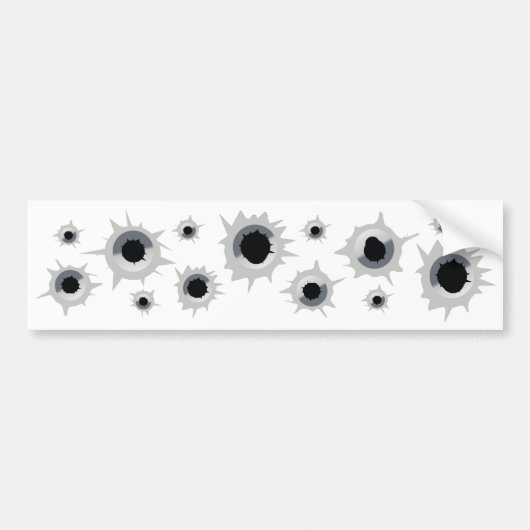 Bullet Holes Bumpersticker (Voorkant)