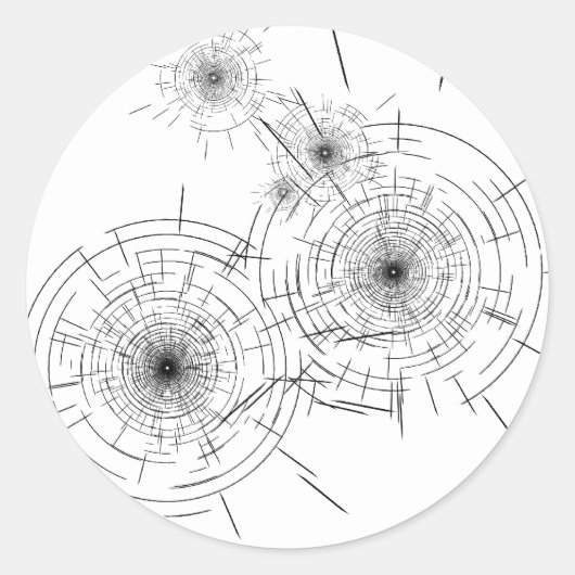 Bullet Holes Ronde Sticker (Voorkant)