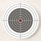 Bullet in het doelwit - bull's eye-procedure zandsteen onderzetter (Voorkant)