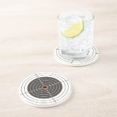 Bullet in het doelwit - bull's eye-procedure zandsteen onderzetter (Zijkant)