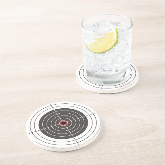 Bullet in het doelwit - bull's eye-procedure zandsteen onderzetter (Zijkant)