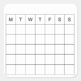 Bullet Journal en Planner Mini Calendar-Sticker Vierkante Sticker