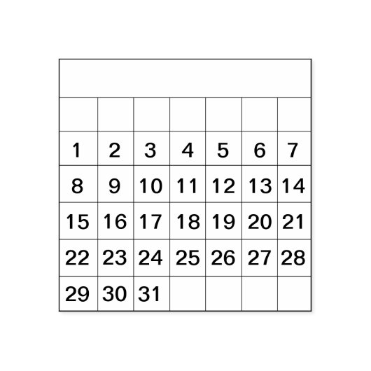 Bullet Journal Maandelijks 31Day Calendar Tracker  Rubberstempel (Afrduk)