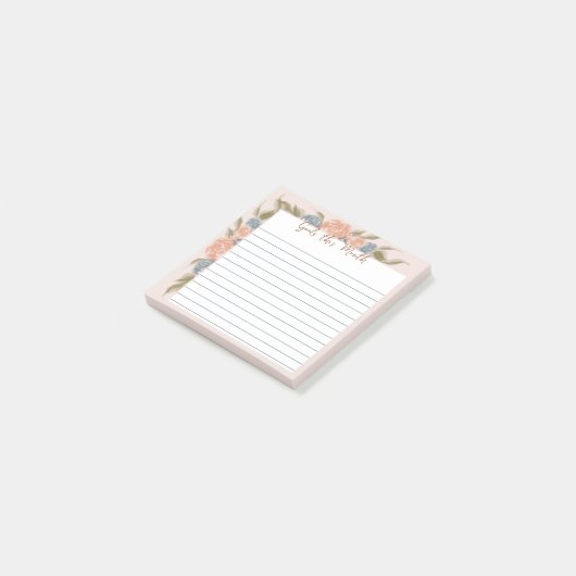 Bullet Journal Maandelijkse doelen invoegen -Bloem Post-it® Notes (Schuin)