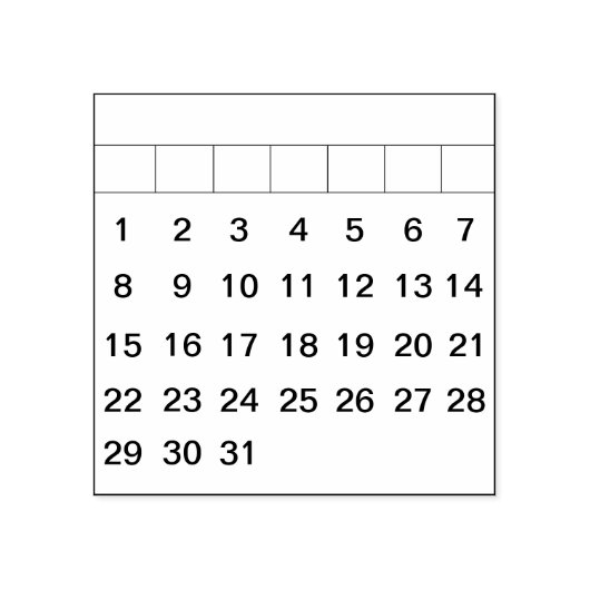 Bullet Journal Maandelijkse kalender gewoonte trac Rubberstempel (Afrduk)