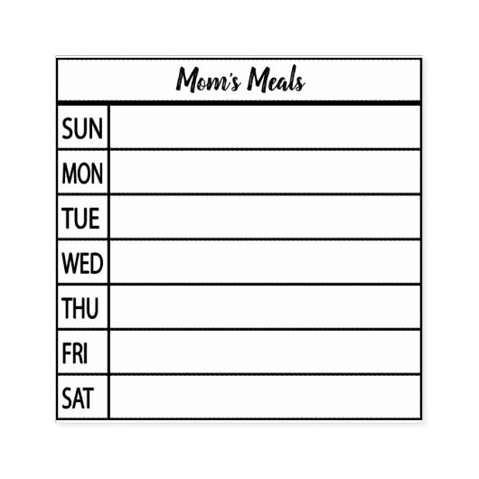 Bullet Journal Meal Planner Rubberstempel (Afrduk)