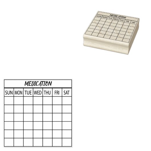 Bullet Journal Medicatie Rubberstempel (Gestempeld)
