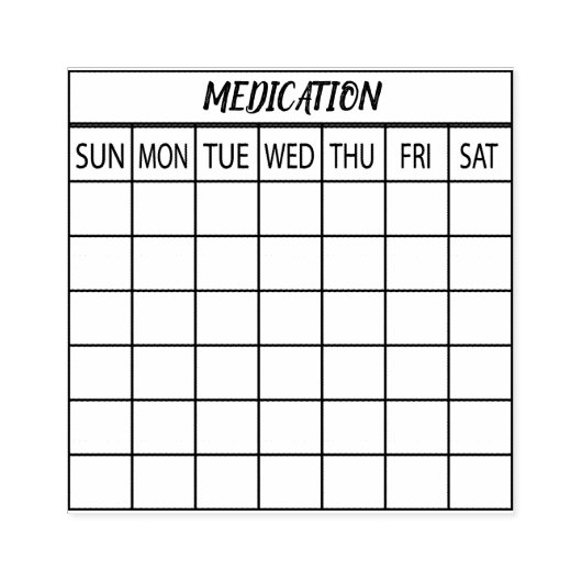 Bullet Journal Medicatie Rubberstempel (Afrduk)