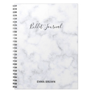 Bullet Journal met elegante en moderne marmerdruk Notitieboek