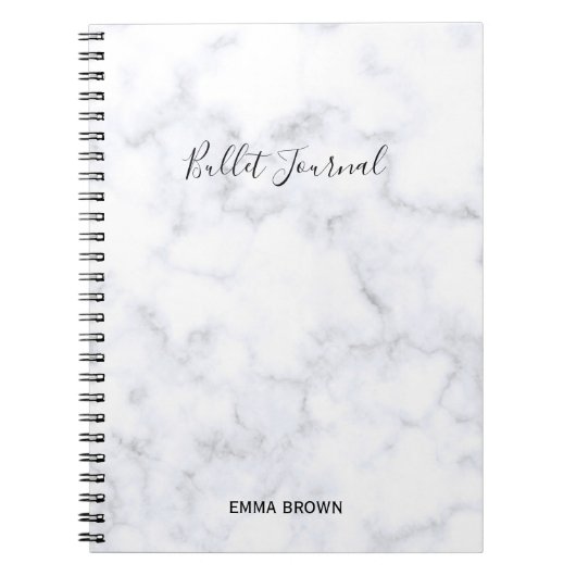 Bullet Journal met elegante en moderne marmerdruk Notitieboek (Voorkant)