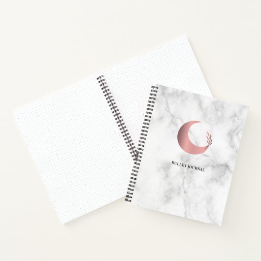 Bullet Journal Rose Gold Moon Notitieboek (Binnen)