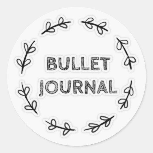 Bullet journal-sticker ronde sticker (Voorkant)
