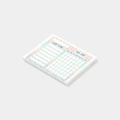 Bullet Journal-stijl om taken te doen Lijst Post-it® Notes (Schuin)