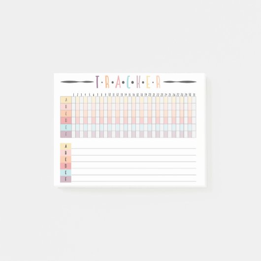 Bullet Journal Tracker Post-it® Notes (Voorkant)