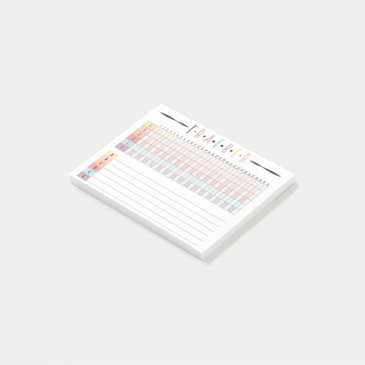 Bullet Journal Tracker Post-it® Notes (Schuin)