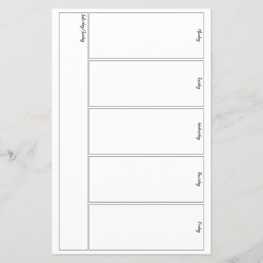 Bullet Journal Week in één oogopslag (Achterkant)