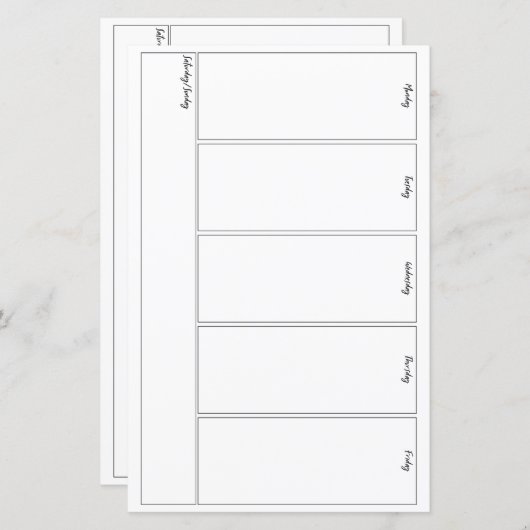 Bullet Journal Week in één oogopslag (Voorkant / Achterkant)