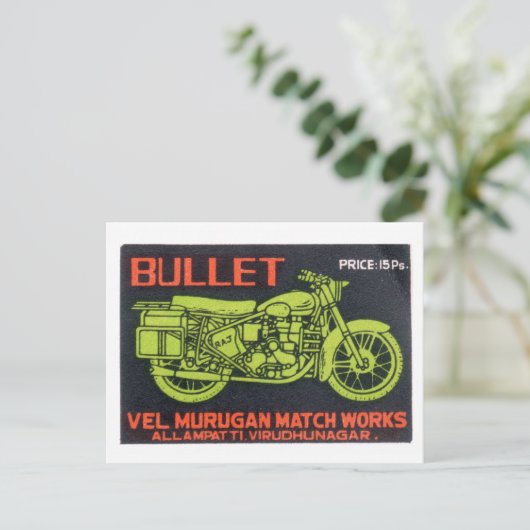 Bullet Match werkt  label Briefkaart (Staand voorkant)