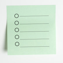 Bullet Point Lined Check List Rubber Stempel
