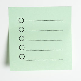 Bullet Point Lined Check List Rubber Stempel