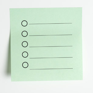 Bullet Point Lined Check List Rubber Stempel