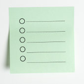 Bullet Point Lined Check List Rubber Stempel