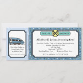 Bullet Railway Ticket Invitation Kaart (Voorkant)