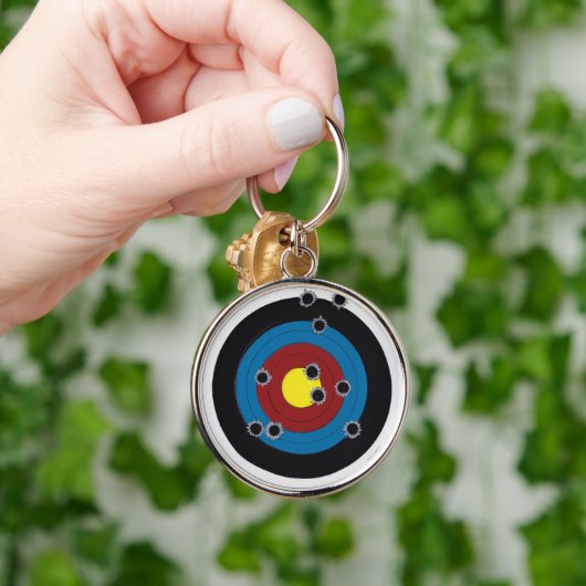 Bullet Riddled Bullseye Sleutelhanger (Hand)