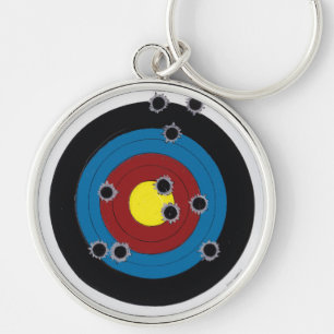 Bullet Riddled Bullseye Sleutelhanger