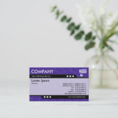 Bullet Train - Indigo Denim Textuur Visitekaartje (Staand voorkant)