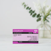 Bullet Train - Penseelmagenta textuur Visitekaartje (Staand voorkant)