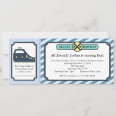 Bullet Train Ticket Invitation Kaart (Voorkant)