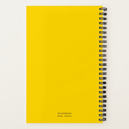 Bullet Yellow Minimalist Notitieboek (Achterkant)