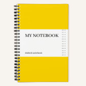 Bullet Yellow Minimalist Notitieboek (Voorkant)
