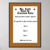 - Bulletin Board Classroom Rules Poster (Voorkant)