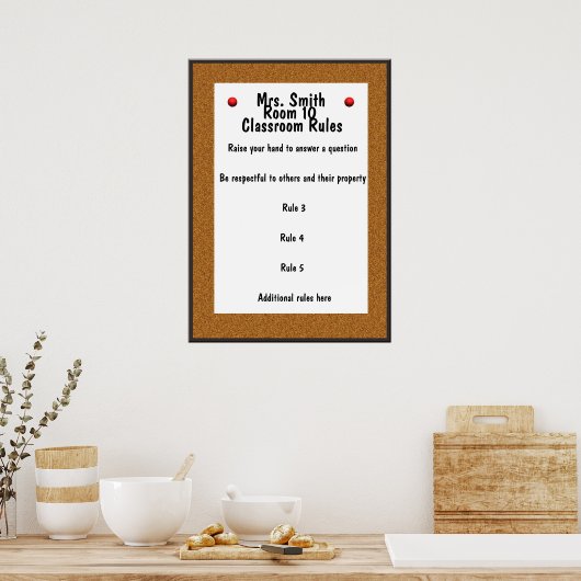 - Bulletin Board Classroom Rules Poster (Keuken)