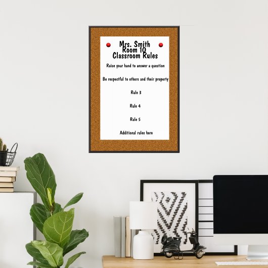 - Bulletin Board Classroom Rules Poster (Thuiskantoor)