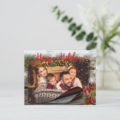 Bulletin Board Prettige feestdagen foto Briefkaart (Staand voorkant)