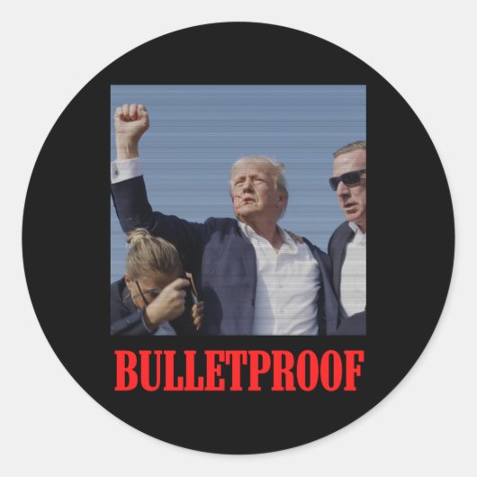 Bulletproof Ination Poging V2 Ronde Sticker (Voorkant)