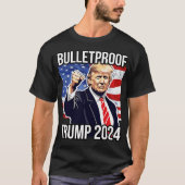Bulletproof Pro Donald Trump 2024 Verkiezing Veren T-shirt (Voorkant)