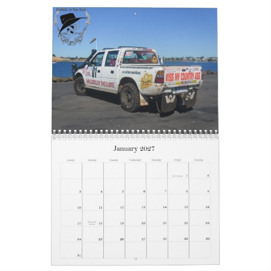 Bullets 2013 in het Pistool Ute Club Calendar Kalender (Jan 2027)