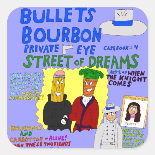 Bullets Bourbon #4 Street of Dreams cover stickers (Voorkant)