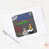 Bullets Bourbon nummer 3 cover stickers! Vierkante Sticker (Envelop)