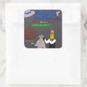 Bullets Bourbon nummer 3 cover stickers! Vierkante Sticker (Tas)