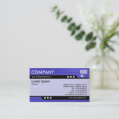 Bullettrein - geborstelde blauwe textuur visitekaartje (Staand voorkant)